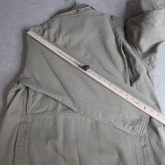 Vintage Columbia Jacket Large Beige Chore Barn Shooting Shoulders Game Pocket - Picture 7 of 16